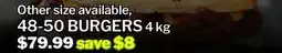 M & M Food Market Fully Cooked Tasty Burgers † offer