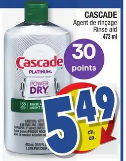 Jean Coutu CASCADE Rinse aid offer