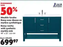 Home Hardware Bossy vanity with synthetic marble sink offer