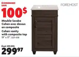 Home Hardware Cohen vanity with composite top offer