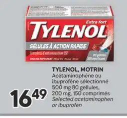 Brunet TYLENOL, MOTRIN Acétaminophène ou ibuprofène sélectionné offer