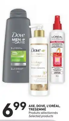 Brunet AXE, DOVE, L'ORÉAL, TRESEMMÉ Produits sélectionnés offer