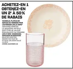 Provigo VAISSELLE, PLATEAU DE SERVICE OU VERRERIE POUR L'EXTÉRIEUR LIFE AT HOME offer