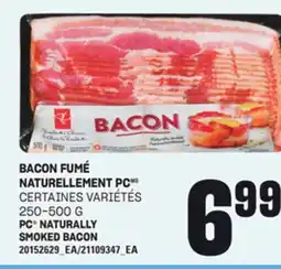 Provigo BACON FUMÉ NATURELLEMENT PC , 250-500 G offer