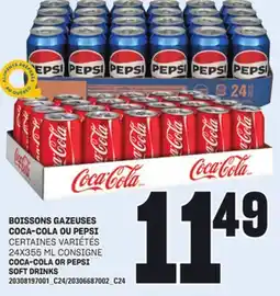 Provigo BOISSONS GAZEUSES COCA-COLA OU PEPSI, 24X355 ML offer