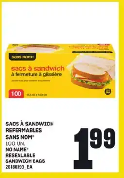 Provigo SACS À SANDWICH REFERMABLES SANS NOM offer