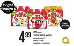 Provigo IÖGO NANÖ YOGOURT À BOIRE, 6 X 93 ML offer