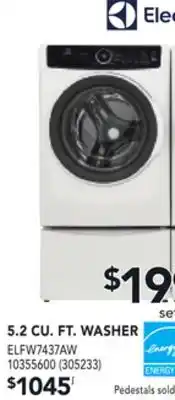 RONA ELECTROLUX 5.2 CU. FT. WASHER offer