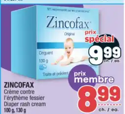 Jean Coutu ZINCOFAX Diaper rash cream offer