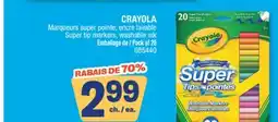 Jean Coutu CRAYOLA Super tip markers, washable ink offer