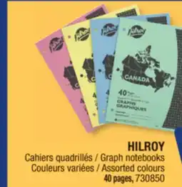 Jean Coutu HILROY Graph notebooks offer