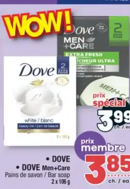 Jean Coutu DOVE, DOVE Men+Care Bar soap offer