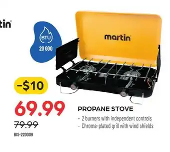 Pronature Martin PROPANE STOVE offer