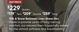 Dormez Vous Silk & Snow Relaxed Linen Sheet Set offer