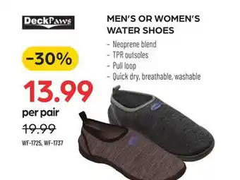 Pronature DeckPaws MEN'S OR WOMEN'S WATER SHOES offer