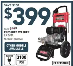 Réno Dépôt CRAFTSMAN PRESSURE WASHER offer