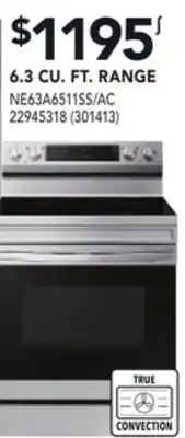 Réno Dépôt SAMSUNG 6.3 CU. FT. RANGE offer