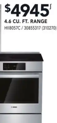 Réno Dépôt BOSCH 4.6 CU. FT. RANGE offer