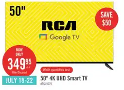 The Brick RCA 50 4K HDR Smart Google TV offer