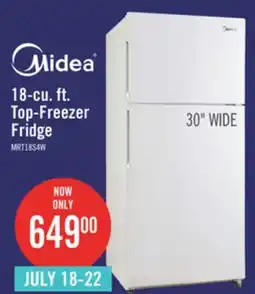 The Brick Midea 18 Cu. Ft. Top-Freezer Refrigerator - MRT18S4AWW offer