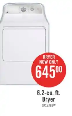 The Brick GE 6.2 Cu. Ft. Electric Dryer with SaniFresh Cycle - GTX33EBMRWS offer