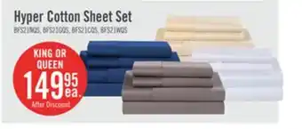 The Brick BEDGEAR Hyper-Cotton 4-Piece Queen Sheet Set - Navy offer