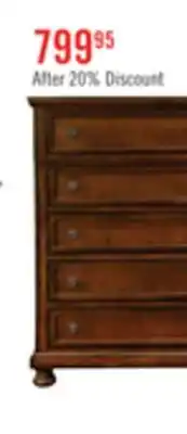 The Brick Chelsea Bedroom Chest of Drawers, 5-Drawer, 38W x 52H - Cherry Brown offer