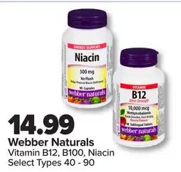 PharmaChoice Webber Naturals Vitamin B12, B100, Niacin offer