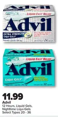 PharmaChoice Advil 12 Hours, Liquid Gels, Nighttime Liqui-Gels offer
