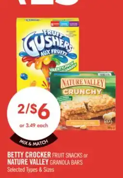 Shoppers Drug Mart BETTY CROCKER FRUIT SNACKS or NATURE VALLEY GRANOLA BARS offer