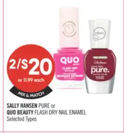 Shoppers Drug Mart SALLY HANSEN PURE OR QUO BEAUTY FLASH DRY NAIL ENAMEL offer
