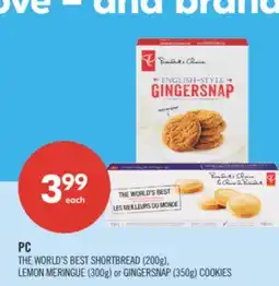 Shoppers Drug Mart PC THE WORLD'S BEST SHORTBREAD (200g), LEMON MERINGUE (300g) or GINGERSNAP (350g) COOKIES offer