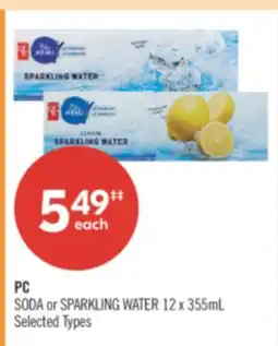 Shoppers Drug Mart PC SODA or SPARKLING WATER offer