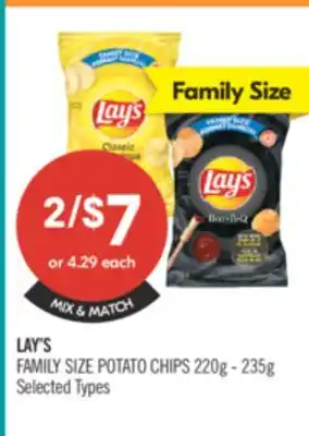 Shoppers Drug Mart LAY'S FAMILY SIZE POTATO CHIPS offer