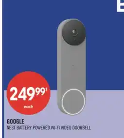 Shoppers Drug Mart GOOGLE NEST BATTERY POWERED WI-FI VIDEO DOORBELL offer