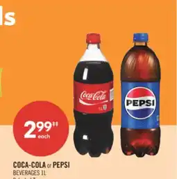 Shoppers Drug Mart COCA-COLA or PEPSI BEVERAGES 1L offer