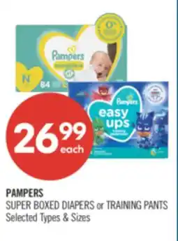 Shoppers Drug Mart PAMPERS SUPER BOXED DIAPERS or TRAINING PANTS offer