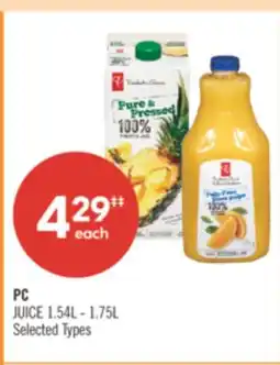Shoppers Drug Mart PC JUICE 1.54L - 1.75L offer