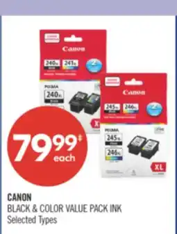 Shoppers Drug Mart CANON BLACK & COLOR VALUE PACK INK offer