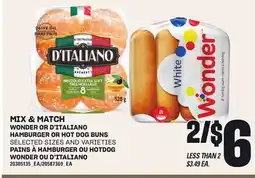 Independent City Market PAINS A HAMBURGER OU HOTDOG WONDER OU D'ITALIANO offer