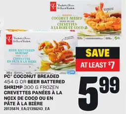 Independent City Market PC COCONUT BREADED, 454 G OR BEER BATTERED SHRIMP, 300 G offer