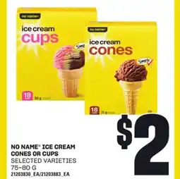 Independent City Market NO NAME ICE CREAM CONES OR CUPS, 75-80 G offer
