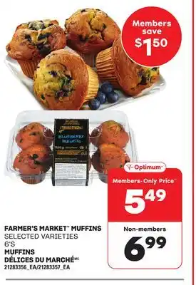 Independent City Market MUFFINS DÉLICES DU MARCHÉ, 6'S offer