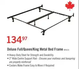 The Brick Deluxe Full/Queen/King Metal Bed Frame with Caster Wheels offer