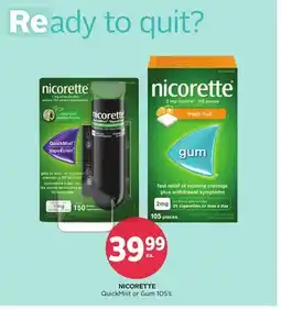 Rexall NICORETTE QuickMist or Gum offer
