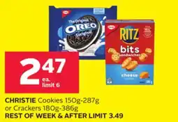 Rexall CHRISTIE Cookies 150g-287g or Crackers 180g-386g offer