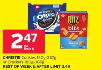 Rexall CHRISTIE Cookies 150g-287g or Crackers 180g-386g offer
