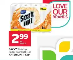 Rexall SAVVY Soak Up Paper Towels offer