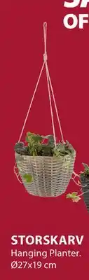 JYSK Storskarv Hanging Planter offer