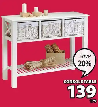 JYSK DINA CONSOLE TABLE offer